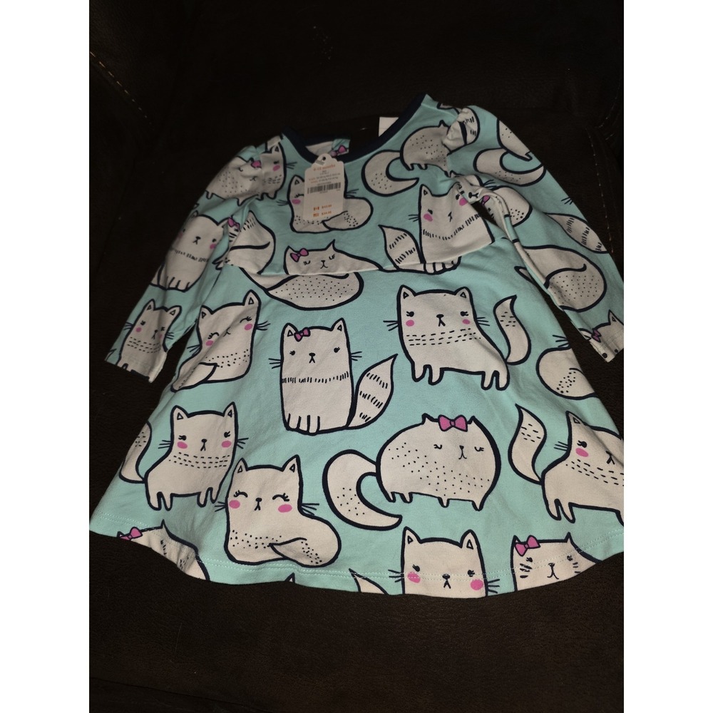 Gymboree layette line purrfect prep cat dress size 6 12 months nwt